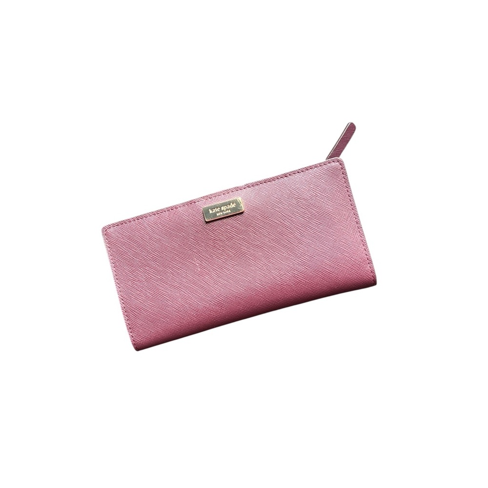 Kate Spade New York | Eggplant Purple Slim Wallet Luxurious Minimalist Design
